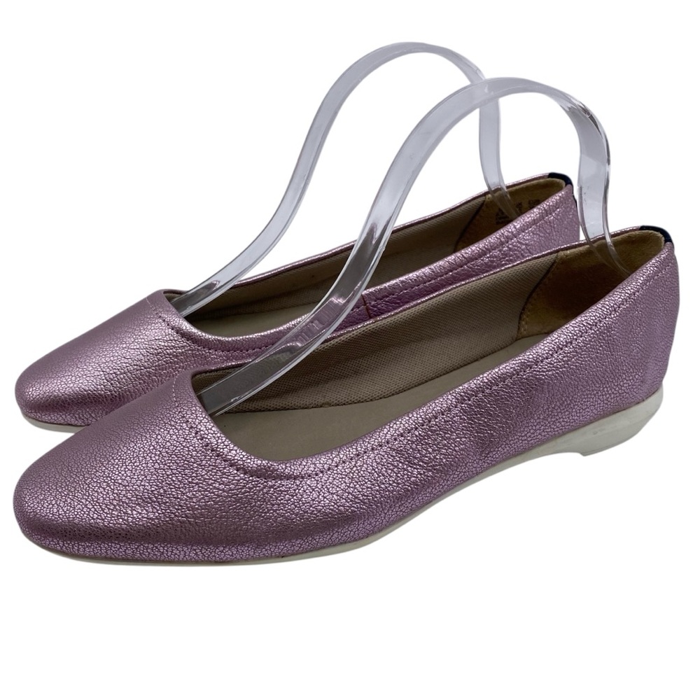 Naturalizer Womens Shoes Ayla Slip On Flats Sz 8.5 WIDE Pink Leather Comfort